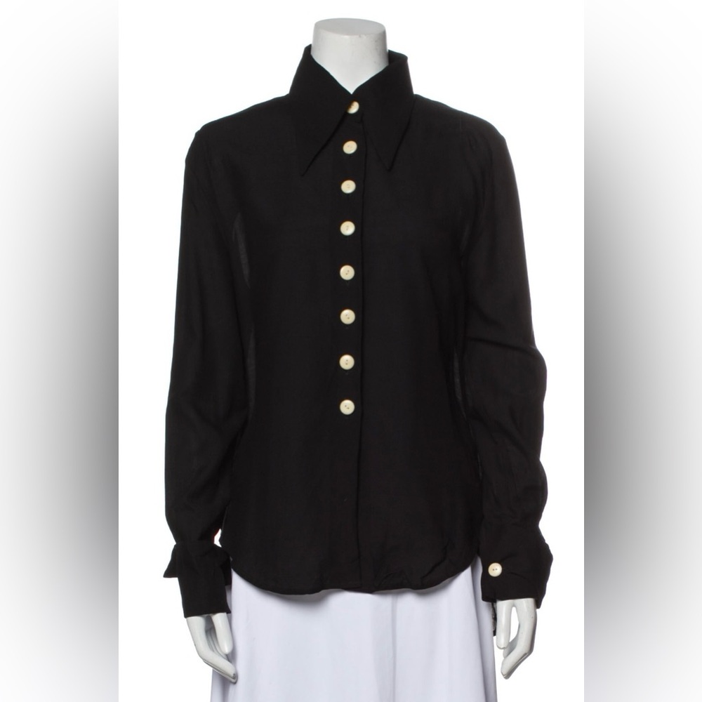 Shaina Mote Black Button Down Top